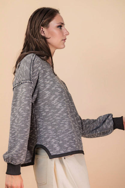 PLUS SIZE Textured Casual Top