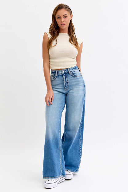 High Rise Wide Leg Jeans