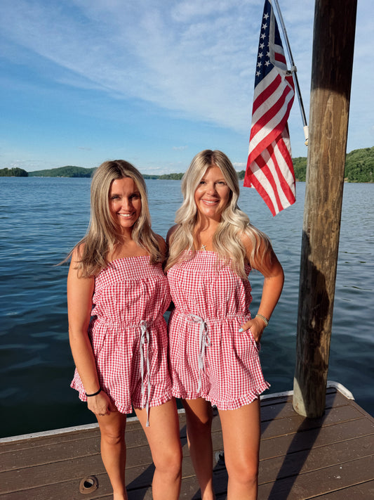 Freedom Seersucker Romper