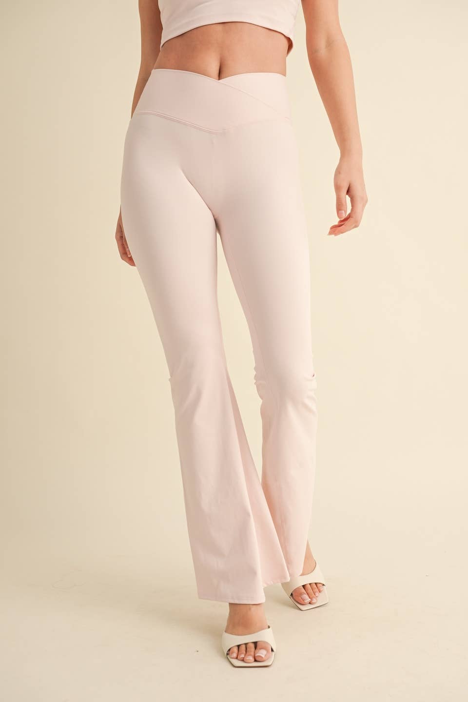 High Waist Crossover Flare Legging
