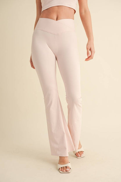 High Waist Crossover Flare Legging
