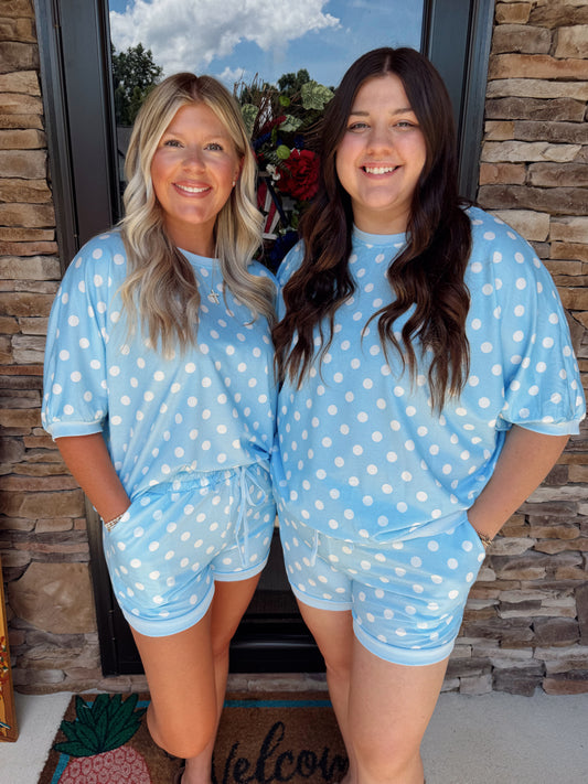 Polka Dot Shorts Set