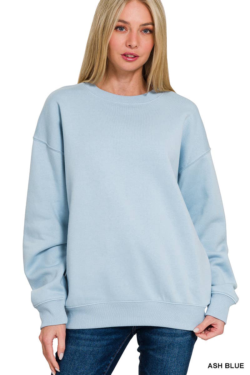 Fleece Crewneck Pullover Sweatshirts