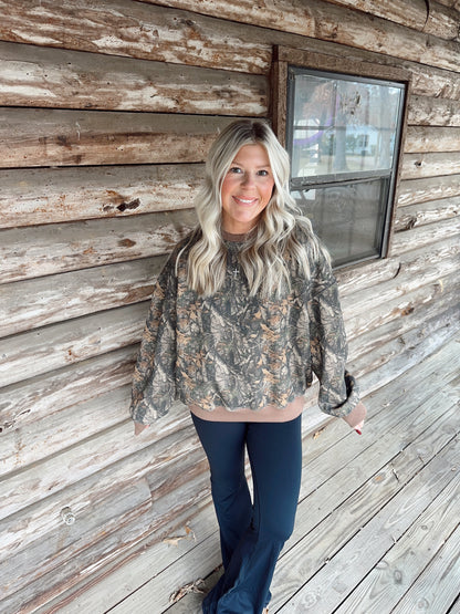 Dark Woodland Camo Sweatshirt