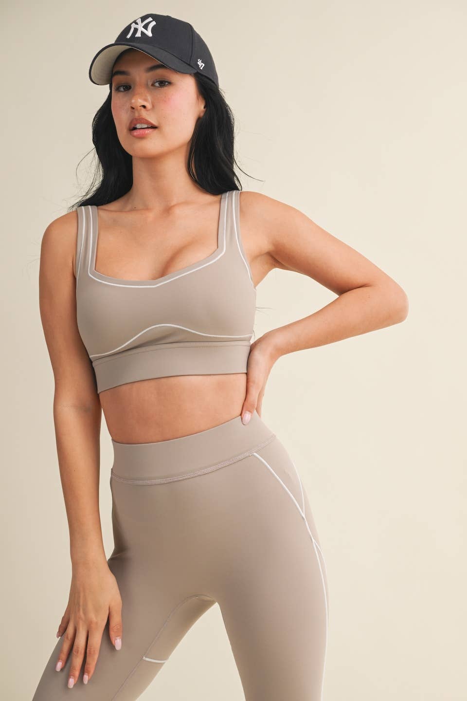Contrast Thread Sports Bra