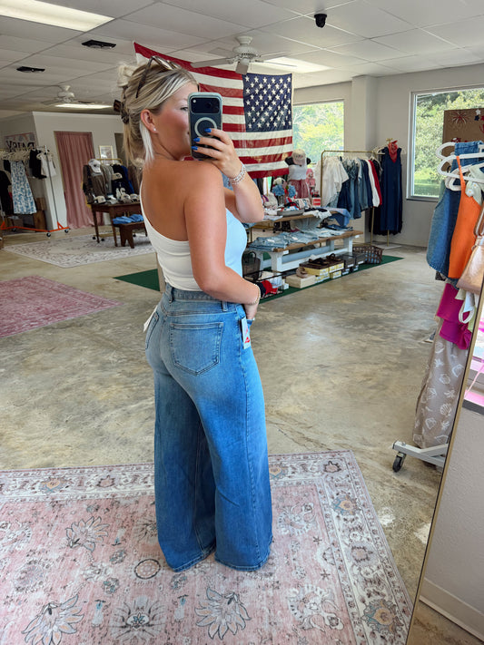 High Rise Wide Leg Jeans