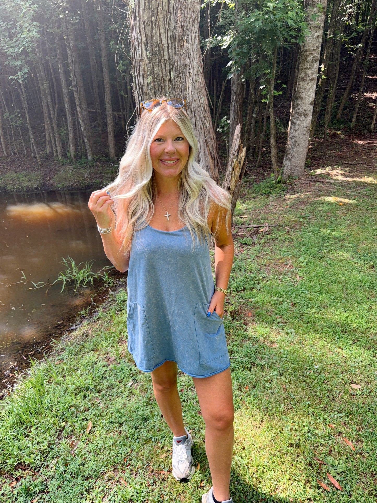 Mineral Washed Mini Dress