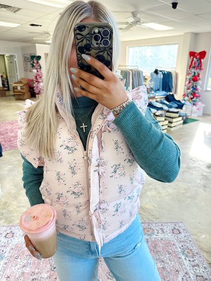 Stella Bow Puffer Vest