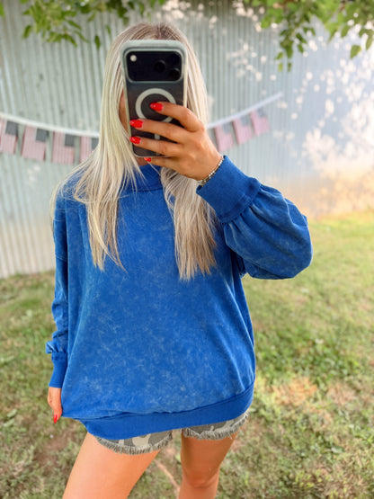 Oversized Mock Neck Sweatshirt