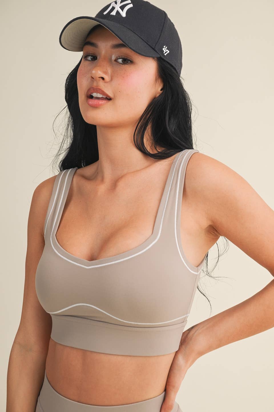 Contrast Thread Sports Bra