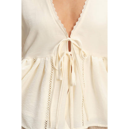 Sunlit Lace Tie Tank