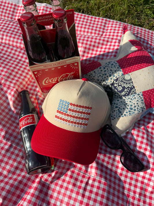 Floral Flag Hat