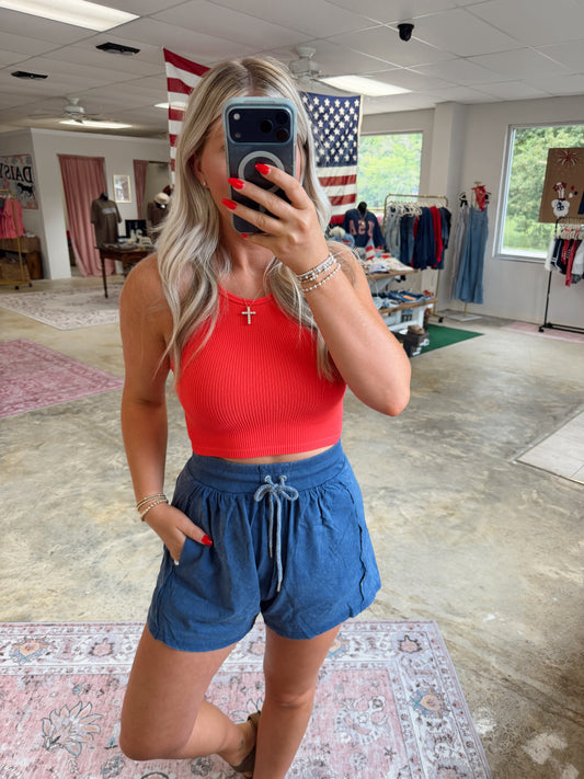 Mineral Washed Baggy Shorts