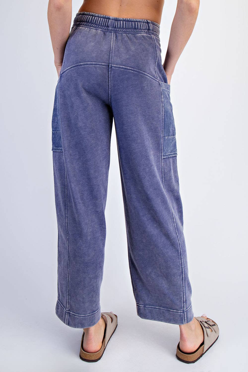 MINERAL WASHED CROPPED CARGO PANT