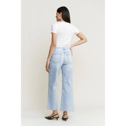 SUPER HIGH WIDE LEG WITH RAW HEM