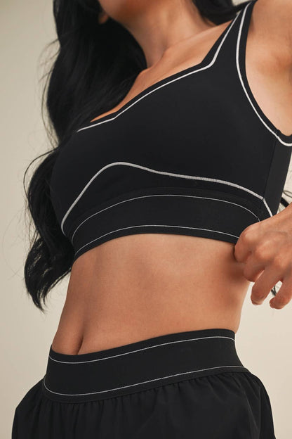 Contrast Thread Sports Bra
