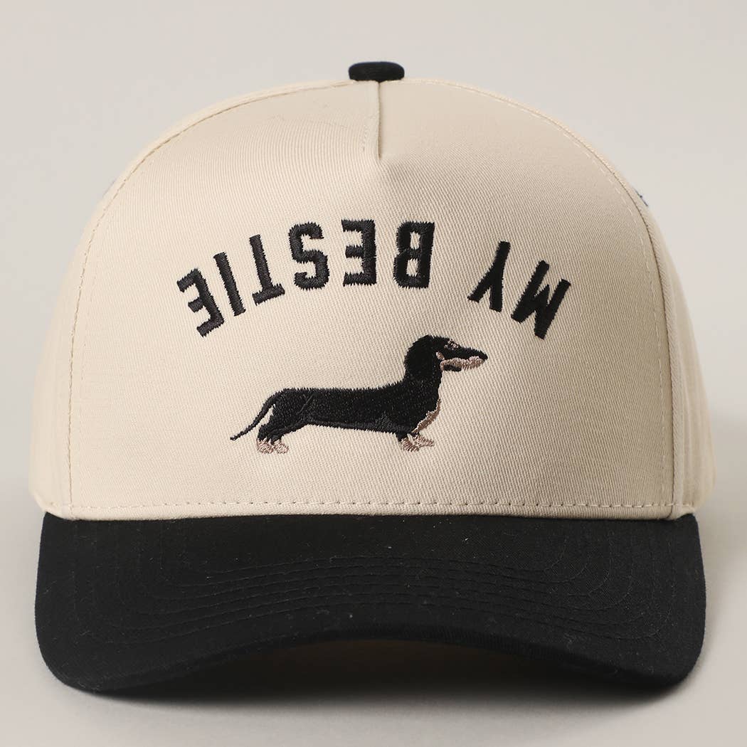 MY BESTIE Dachshund Embroidered Hat