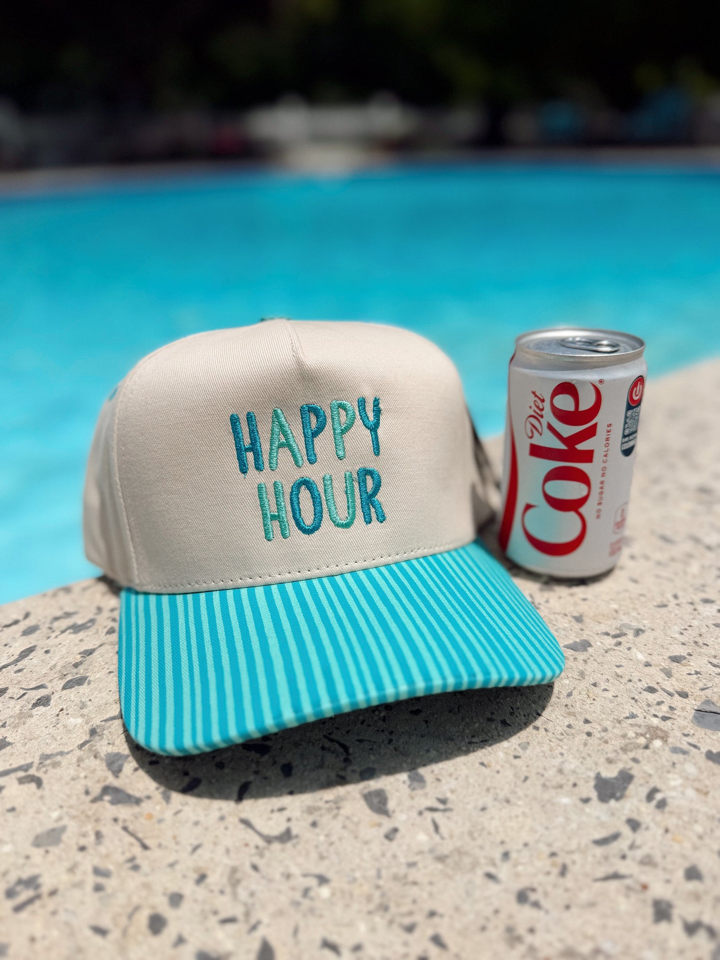 Happy Hour Striped Hat