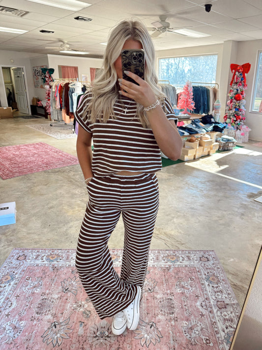 SHORT SLEEVE ROUND NECK RIB TOP