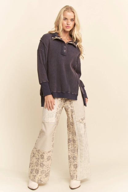 BUTTON HENLEY TOP
