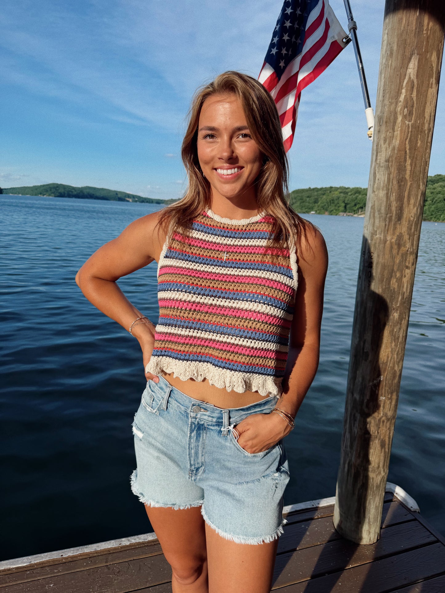MULTI COLOR KNIT TOP