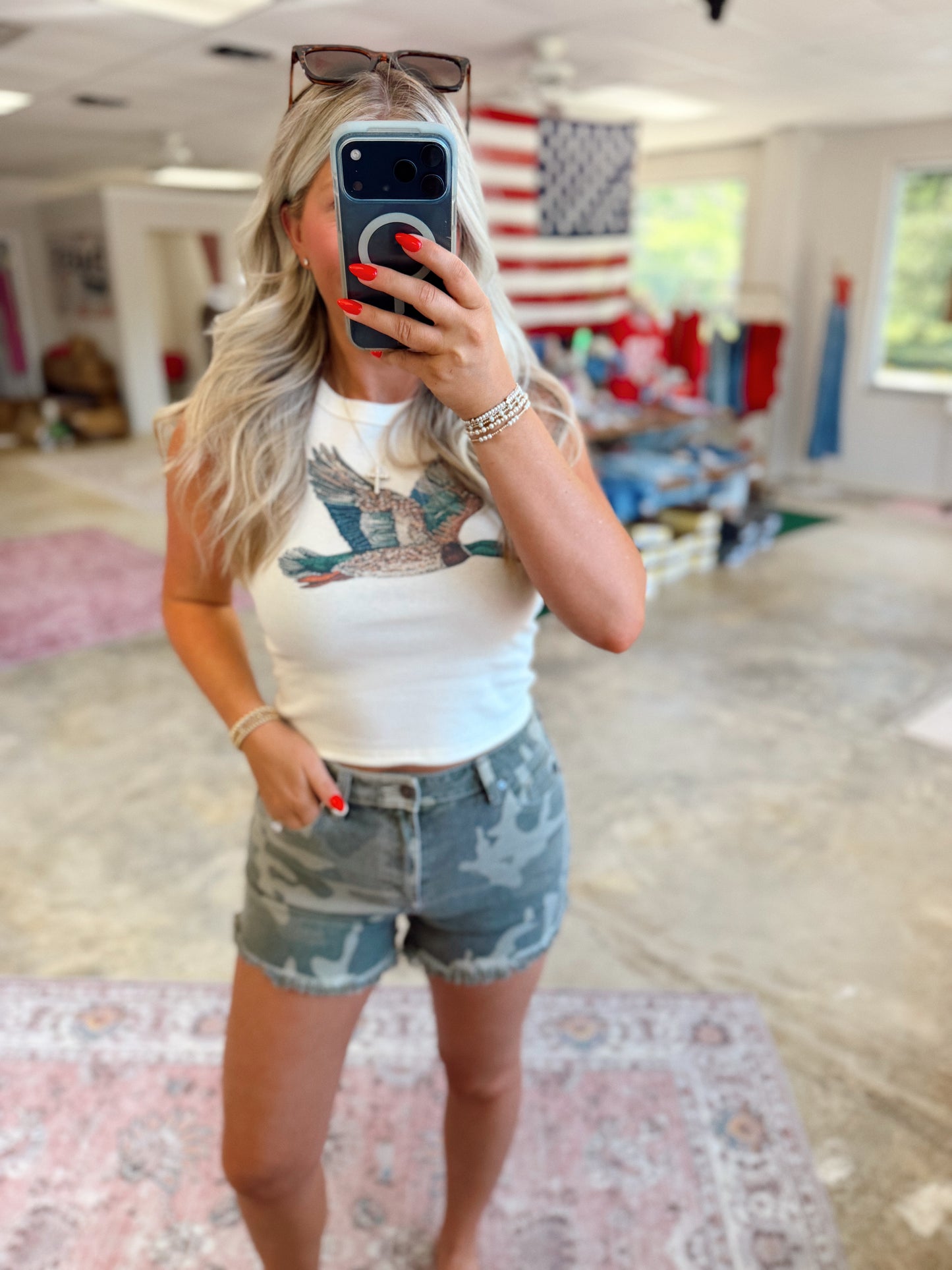 Rhinestone Mallard Tank