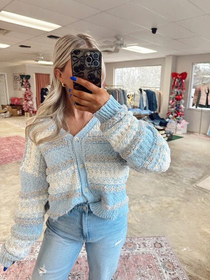 Blue Winter Mix Cardigan