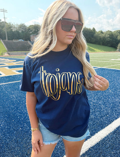 Trojans Puff Game Day Tee
