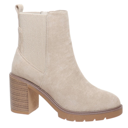 Sand Chunky Bootie
