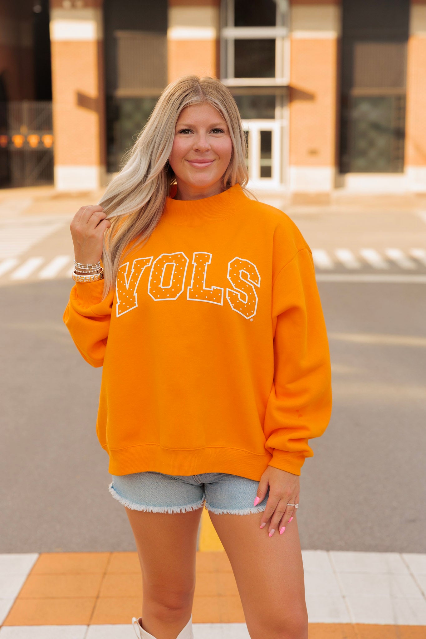 Vols Polka Dot Mock Neck