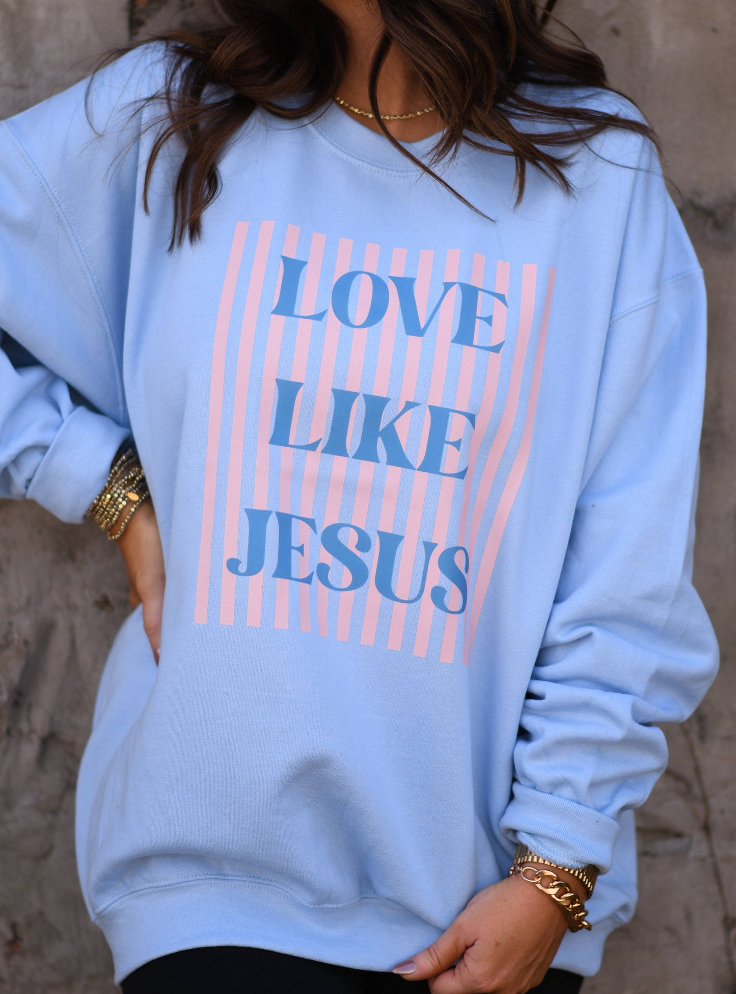 Love Like Jesus Stripes Sweatshirt