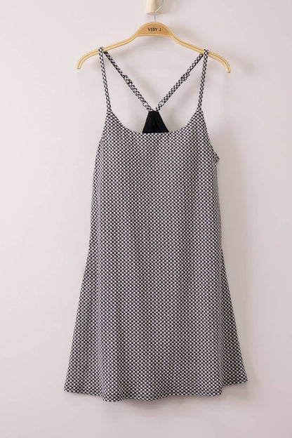 Textured Checkered Tennis Dress