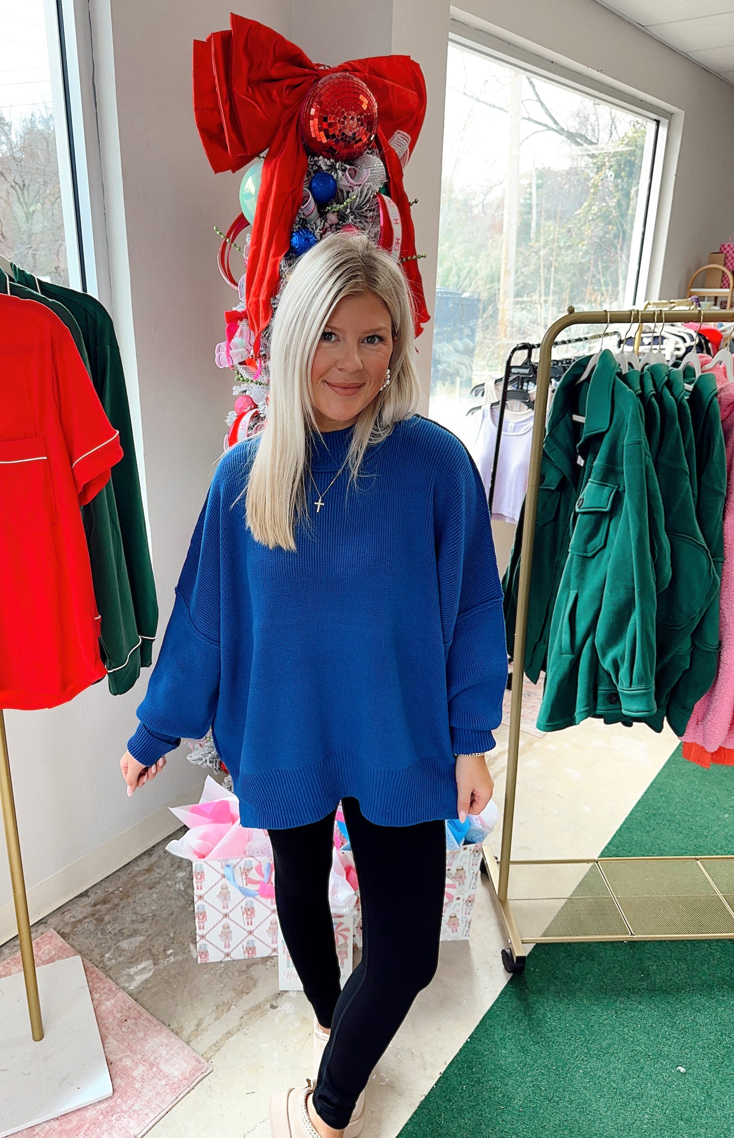 Classic Blue Oversized Sweater