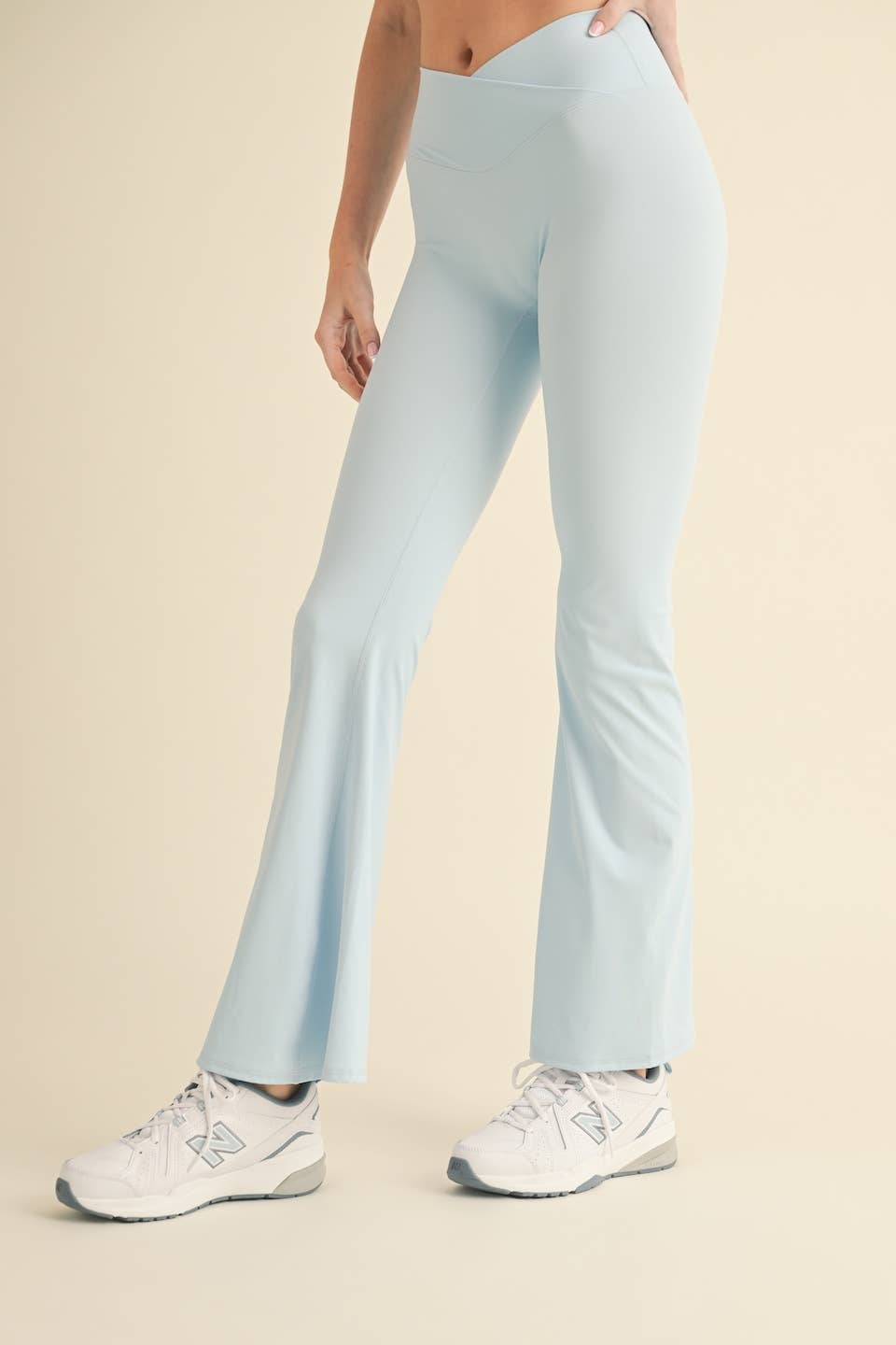 High Waist Crossover Flare Legging
