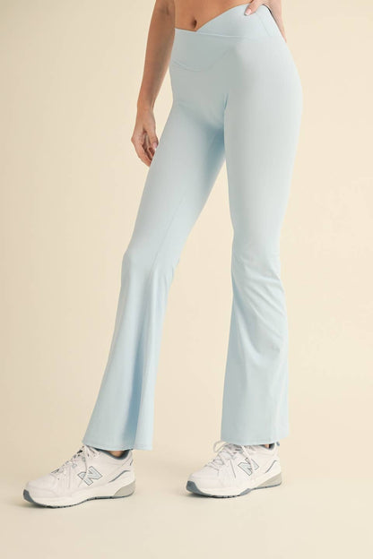 High Waist Crossover Flare Legging