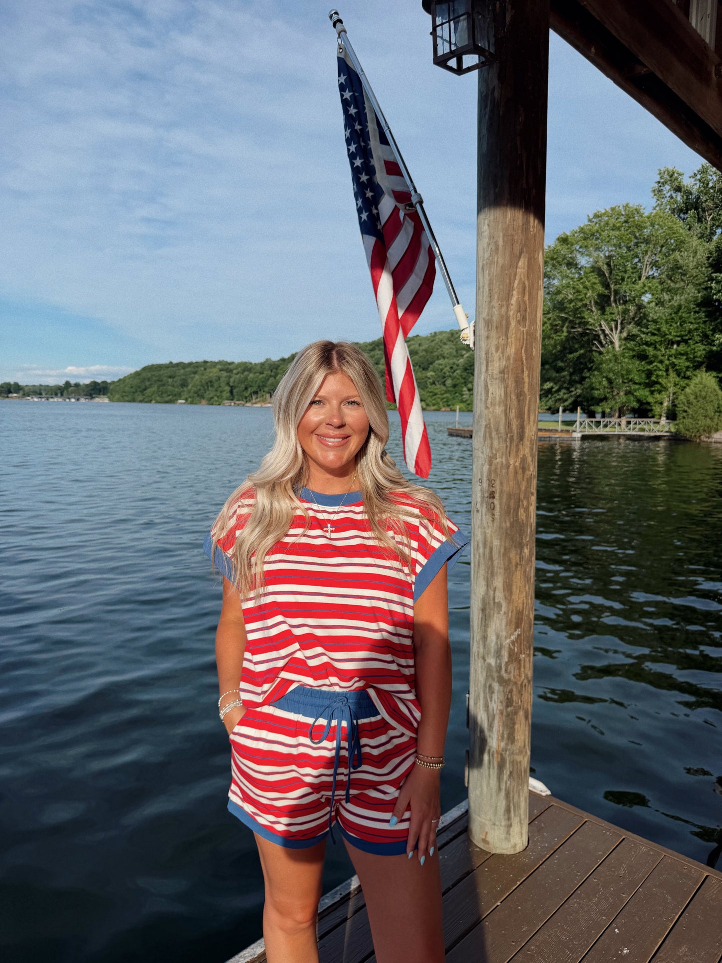 Americana Striped Lounge Set