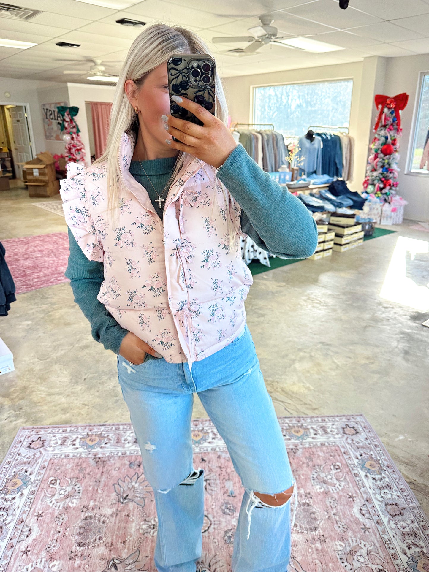 Stella Bow Puffer Vest
