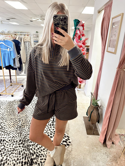Soft Brushed Pin Striped Set