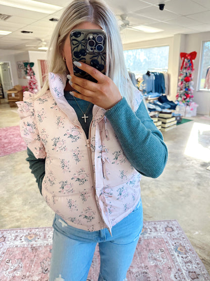 Stella Bow Puffer Vest