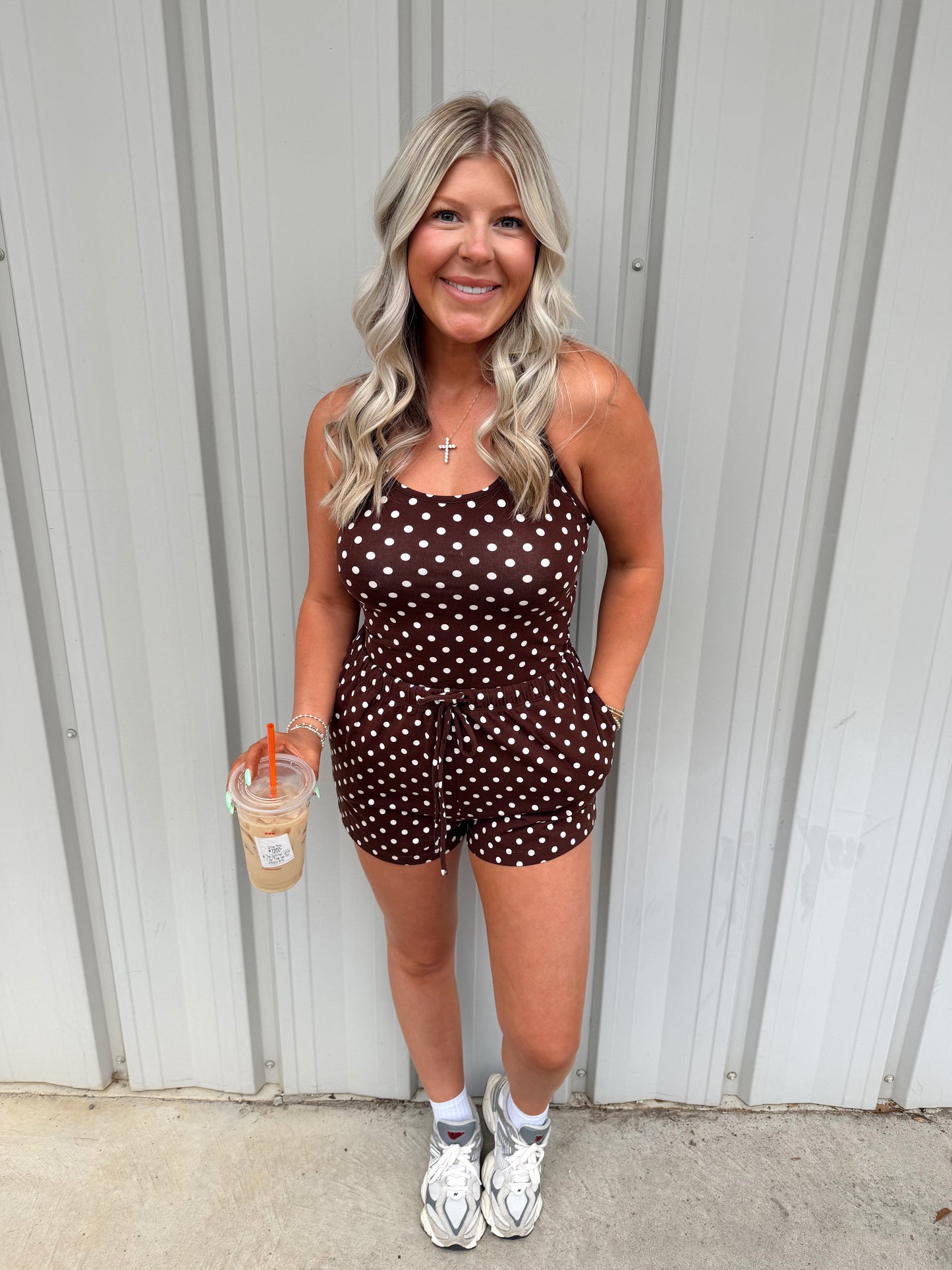 Polka Dot Drawstring Shorts