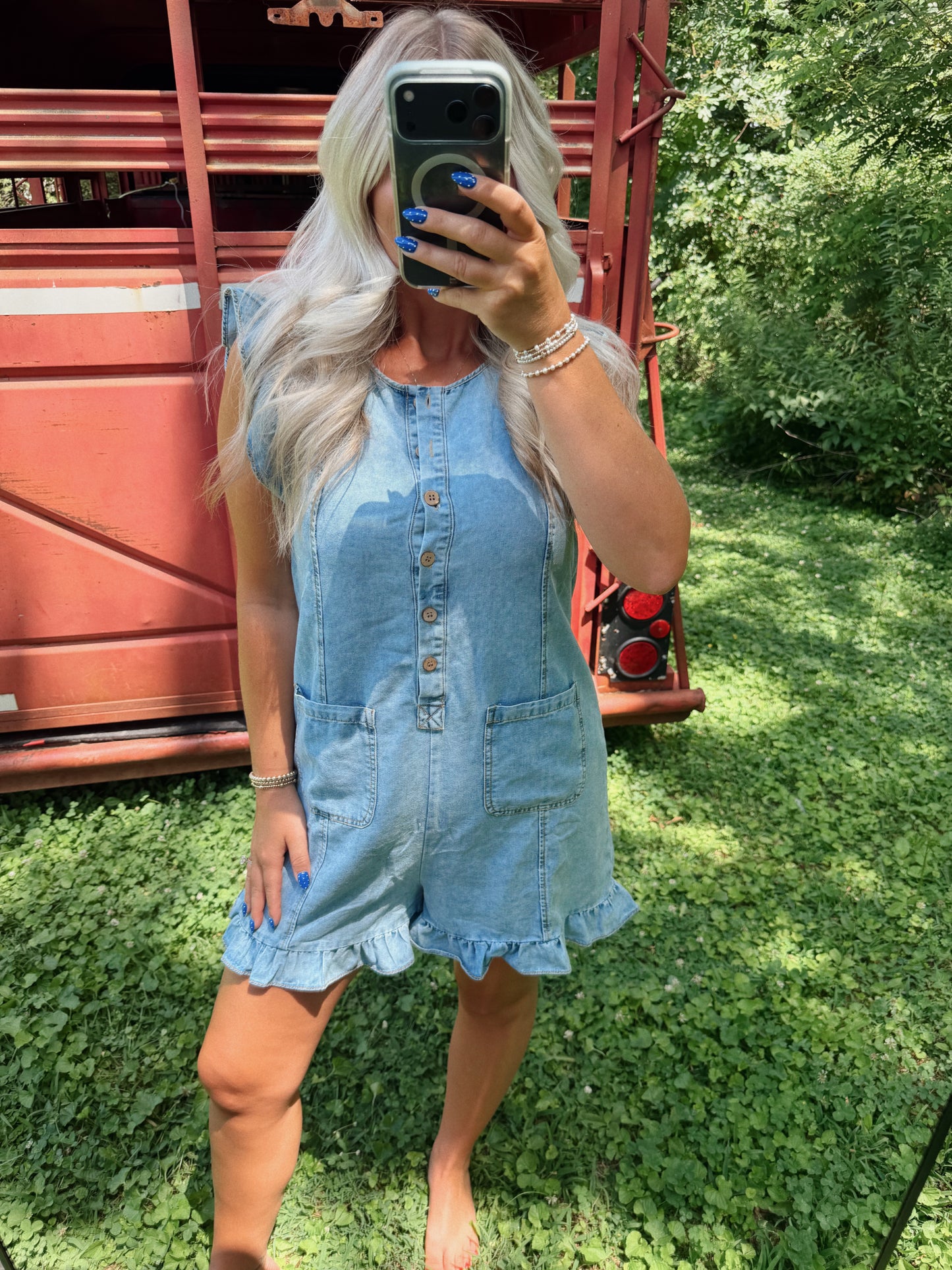 Barefoot Blue Jean Romper
