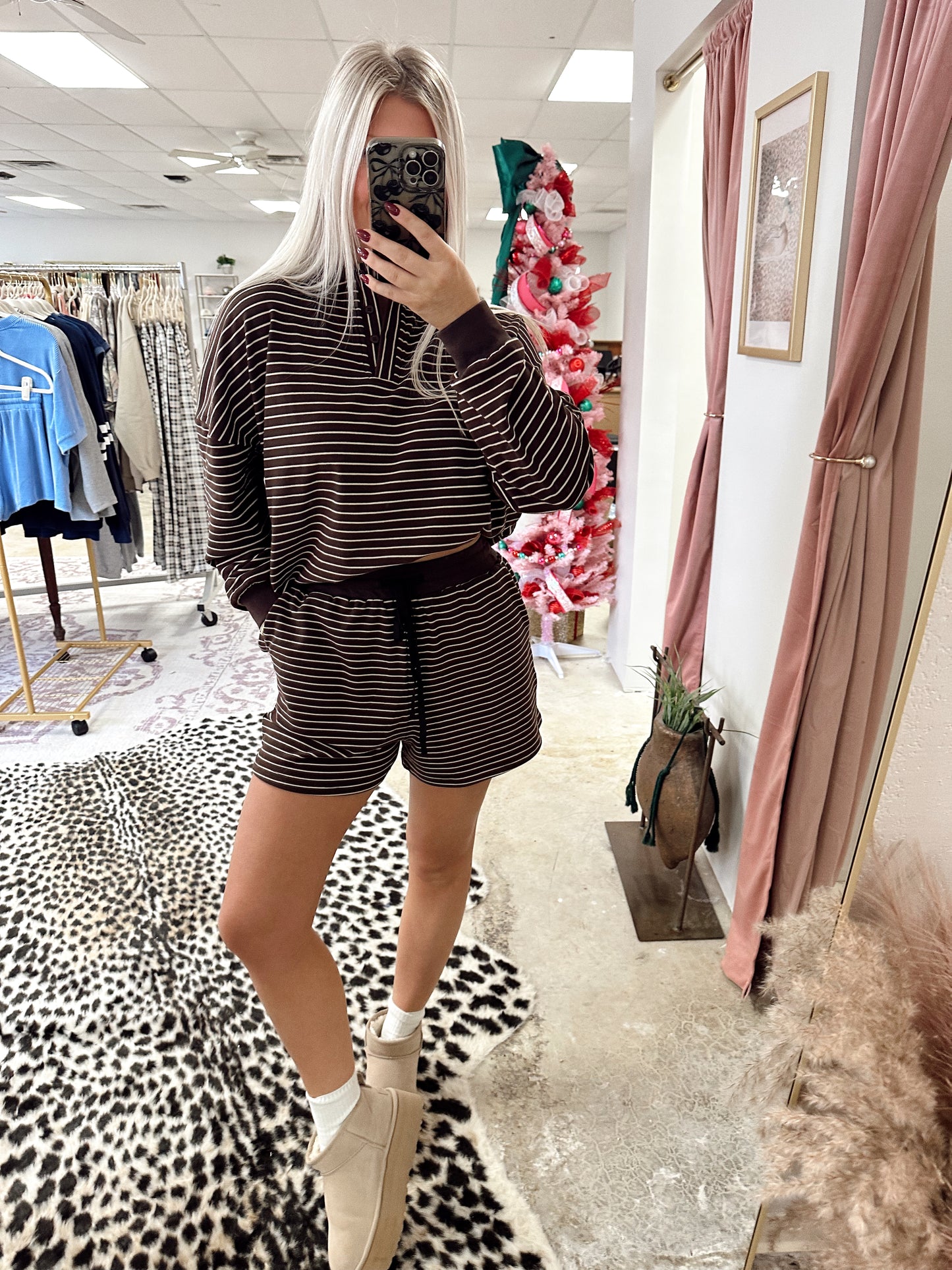 Soft Brushed Pin Striped Set