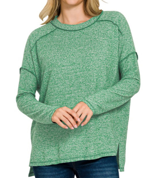 Soft Exposed Seam Hi-Low Tee