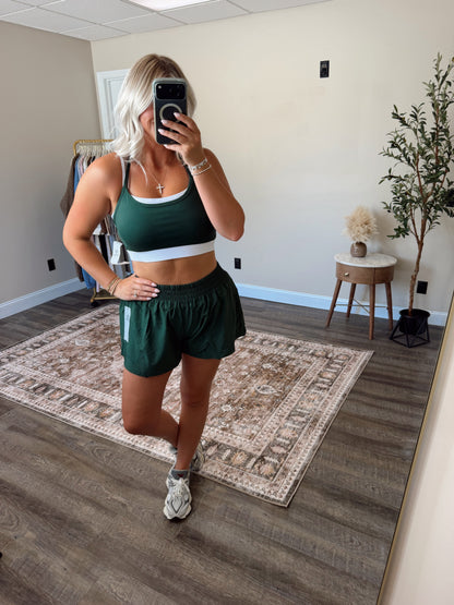 Venice Contrast Double Strap Sports Bra