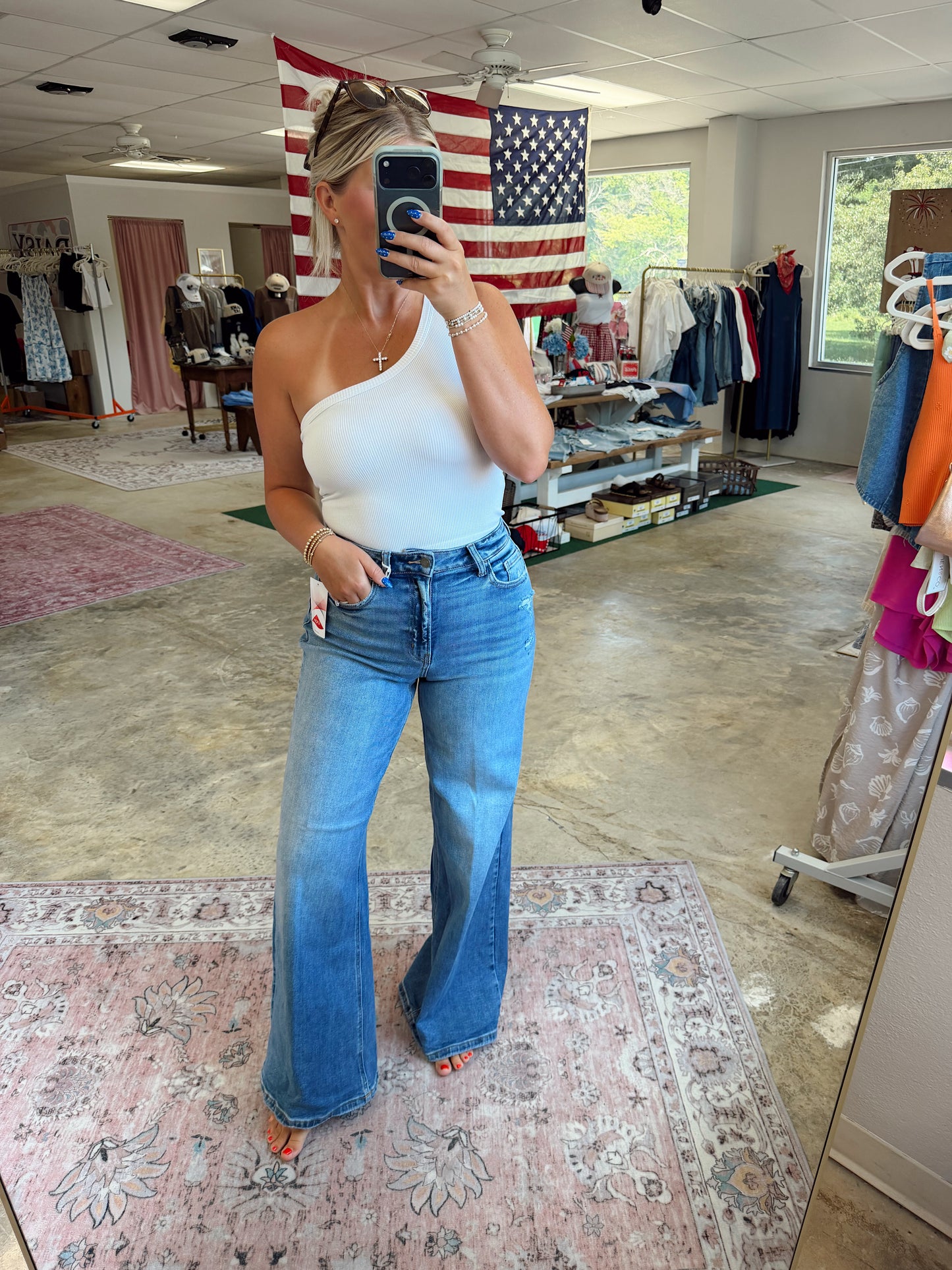 High Rise Wide Leg Jeans
