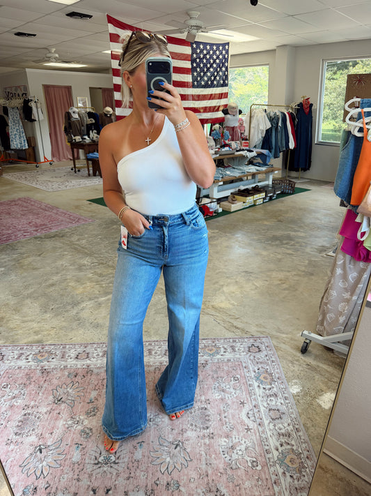 High Rise Wide Leg Jeans