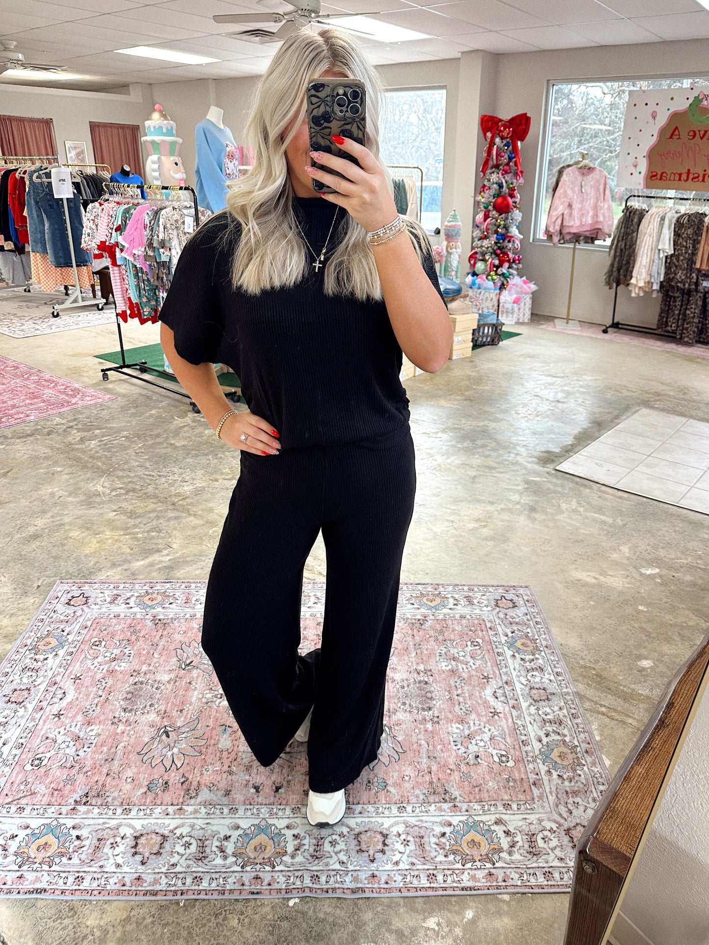 Sweater Mock Neck Set