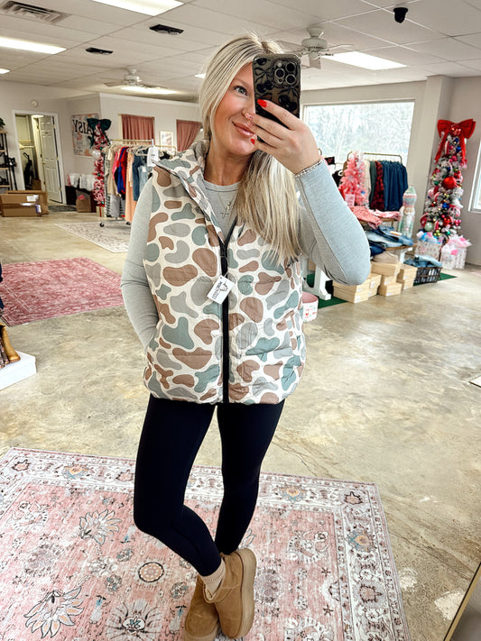 Camo Puffer Vest