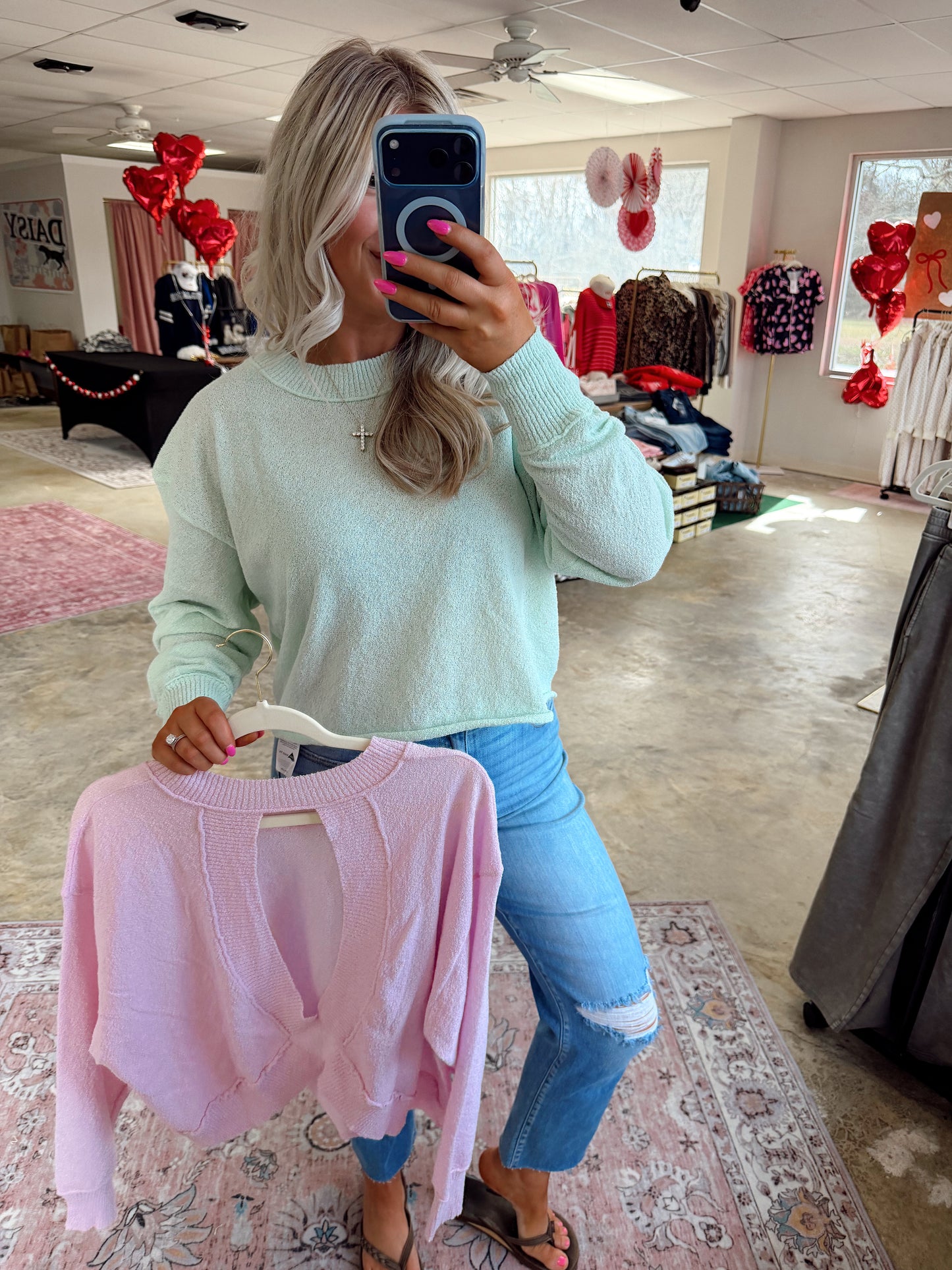 Open Back Cross Sweater