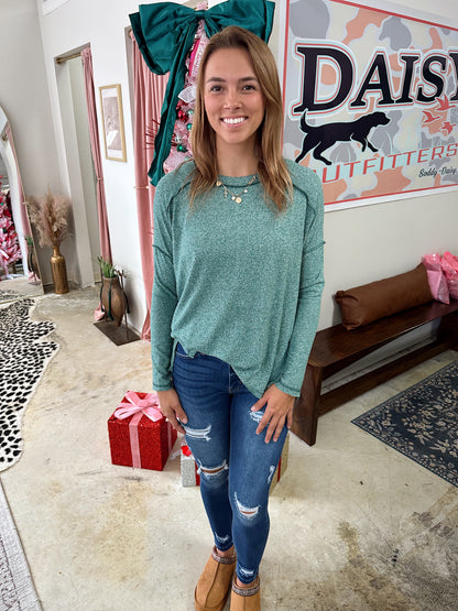 Soft Exposed Seam Hi-Low Tee